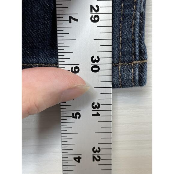 Eddie Bauer Jeans Mens 36x32 Blue Straight Fit Dark Wash Denim Cotton Classic - Picture 6 of 13